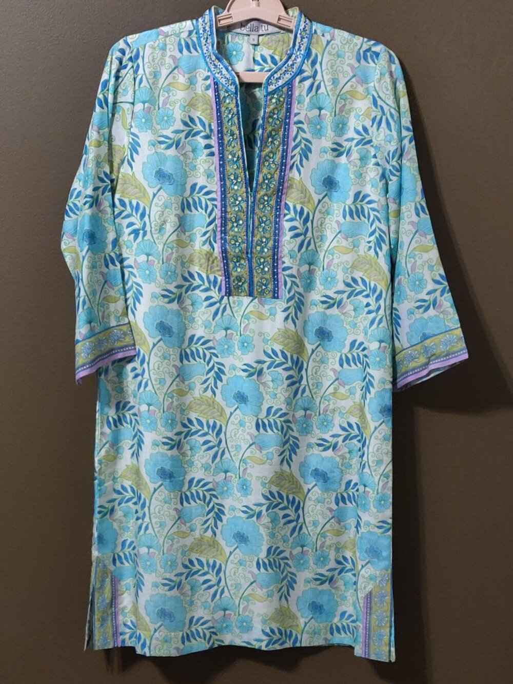 Bella tu Bennett Tunic Dress 100% Viscose Floral SIZE SMALL